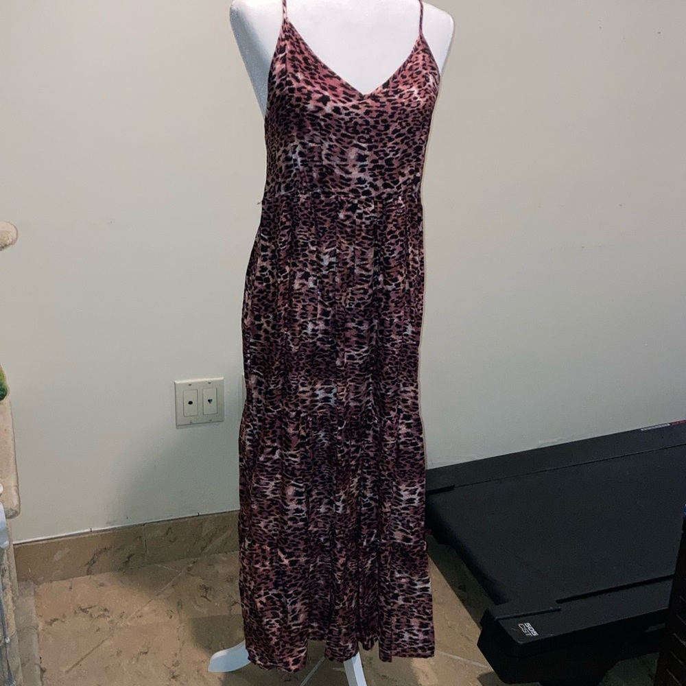 Leopard Print Spaghetti Strap Dress